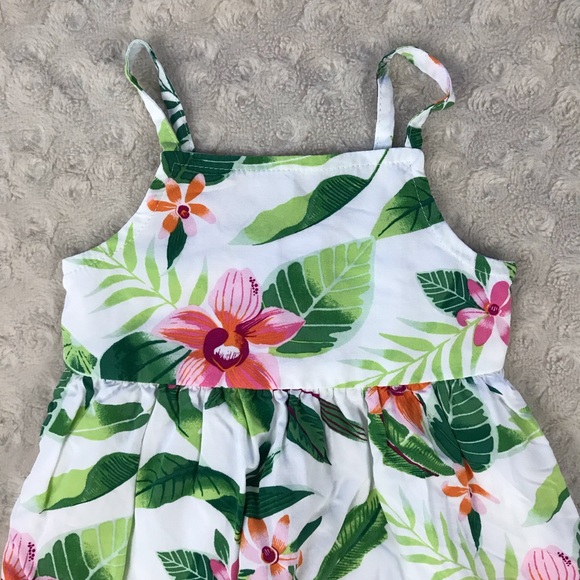 Old Navy Tropical Floral Dress Size 3-6 Months - Picture 2 of 5